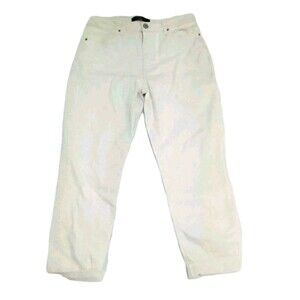 Stitch Star Sz 10 Womens White Jeans Cotton Denim Straight Regular Classic Adult